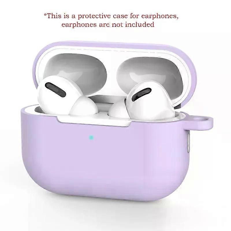 For AirPods Pro Protective Case Silicone New Solid Color Apple Bluetooth Headset Soft Case Protective Cover