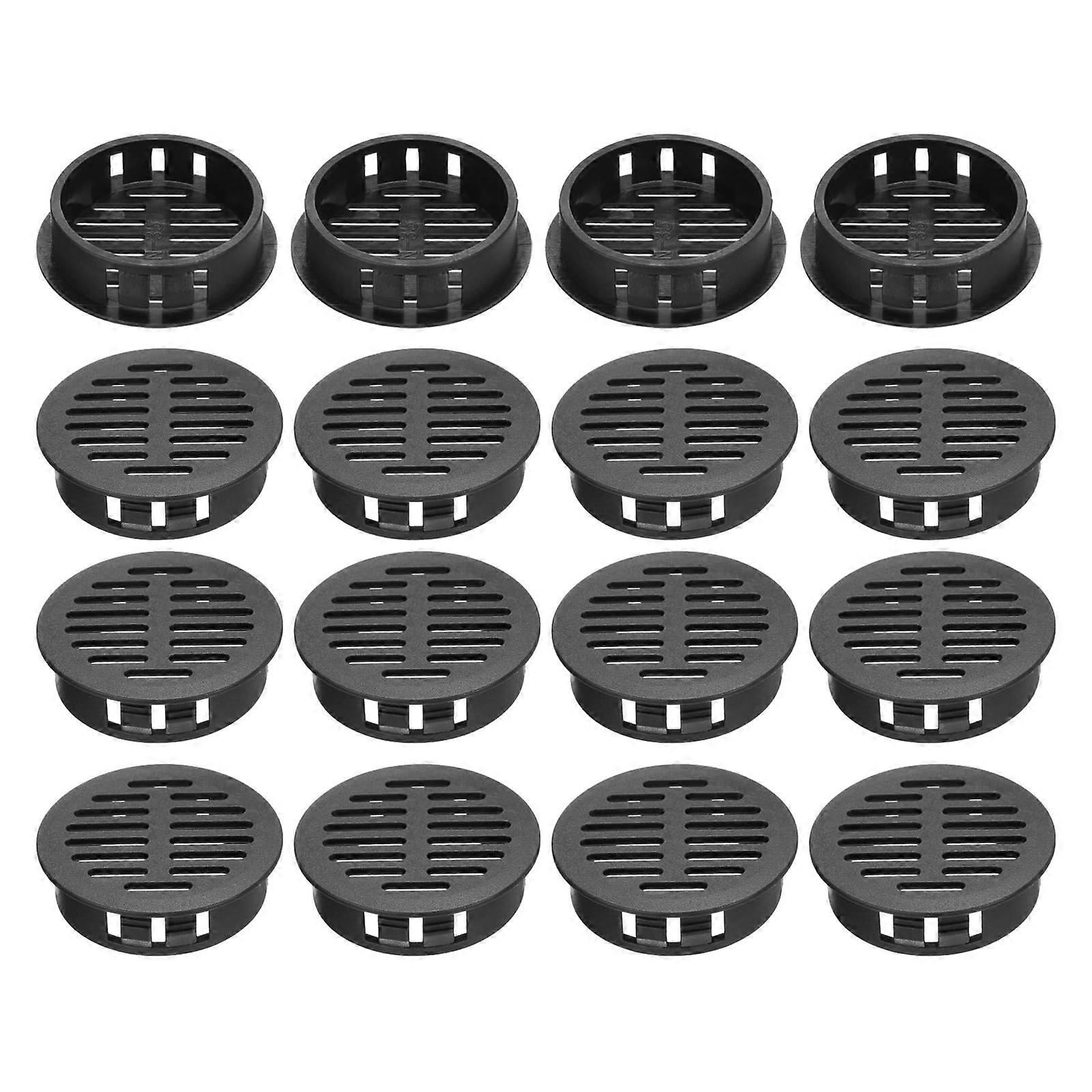 20pcs 35mm Round Soffit Air Vent Covers, ABS DustBlocking Grilles for Bathroom Kitchen Cabinet