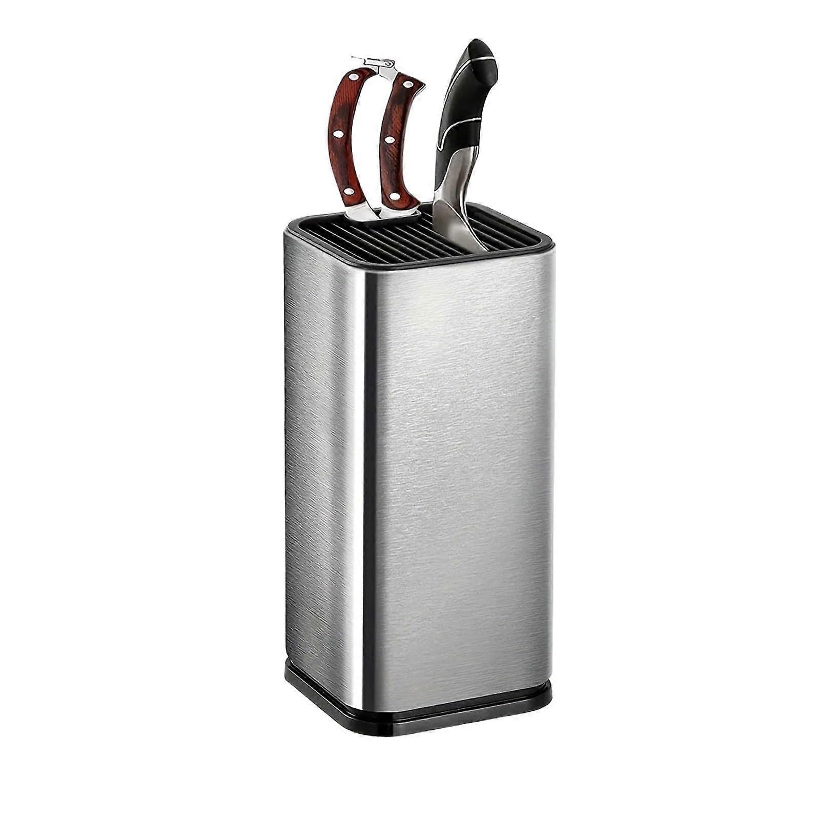 Kitchen Storage Rack with Single Hole Knife Holder Attachment, Secure Vegetable Organizer