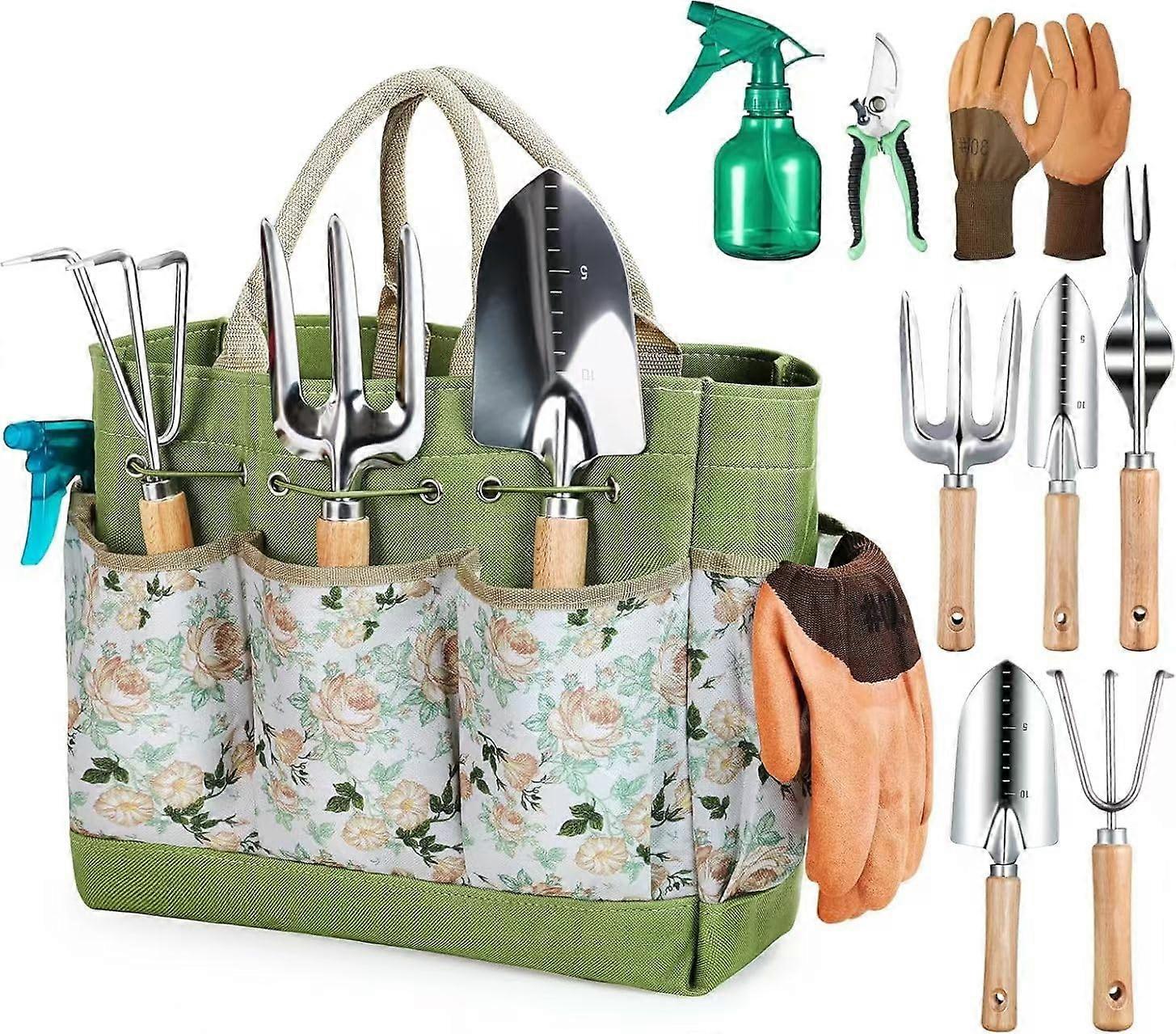 Garden Tool Set RustProof Stainless Steel Gardening Tools Kit with GiftReady Storage Box