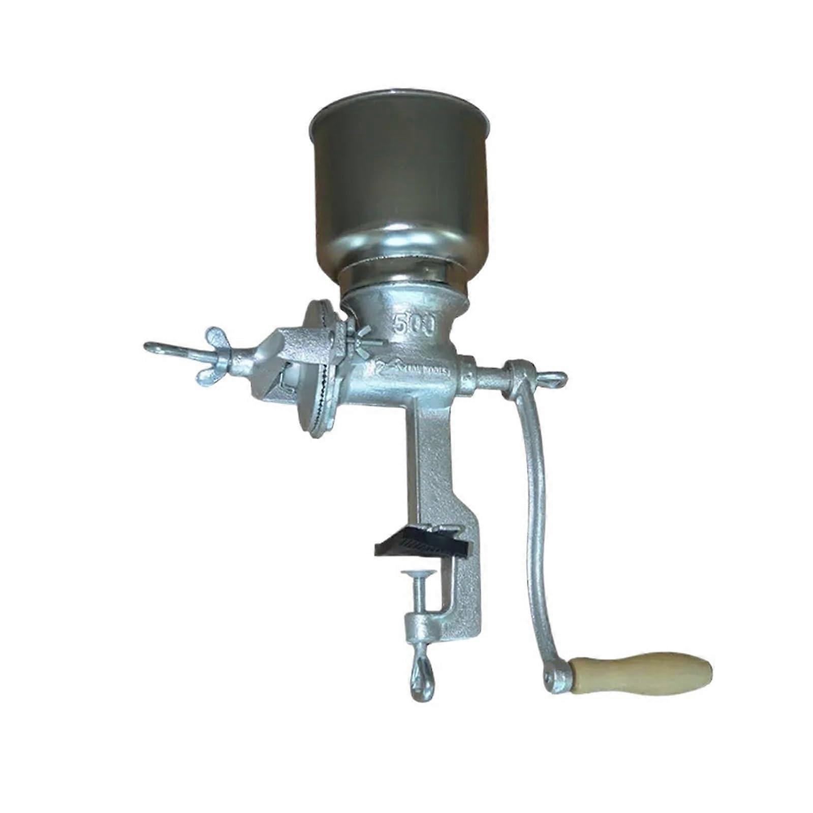 Manual Grain Mill for Wheat Corn Spices with Adjustable Hand Crank Grinder for Small Batch Baking