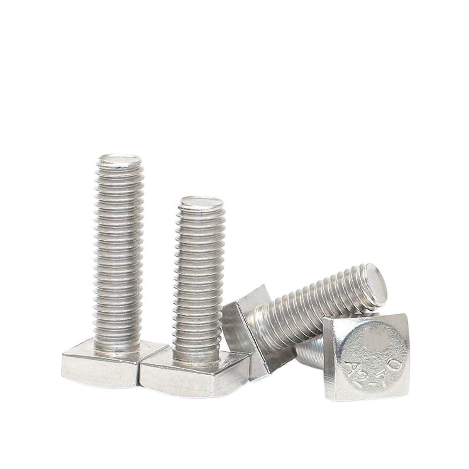 304 Stainless Steel Square Head Bolts M5x18mm Full Thread RustResistant  Load 10pcs