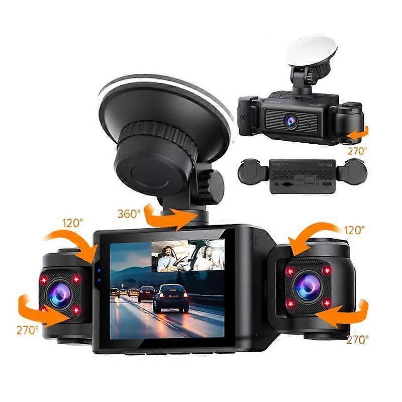 A7 1080P HD Night Vision Dash Camera Front+Left+Right
