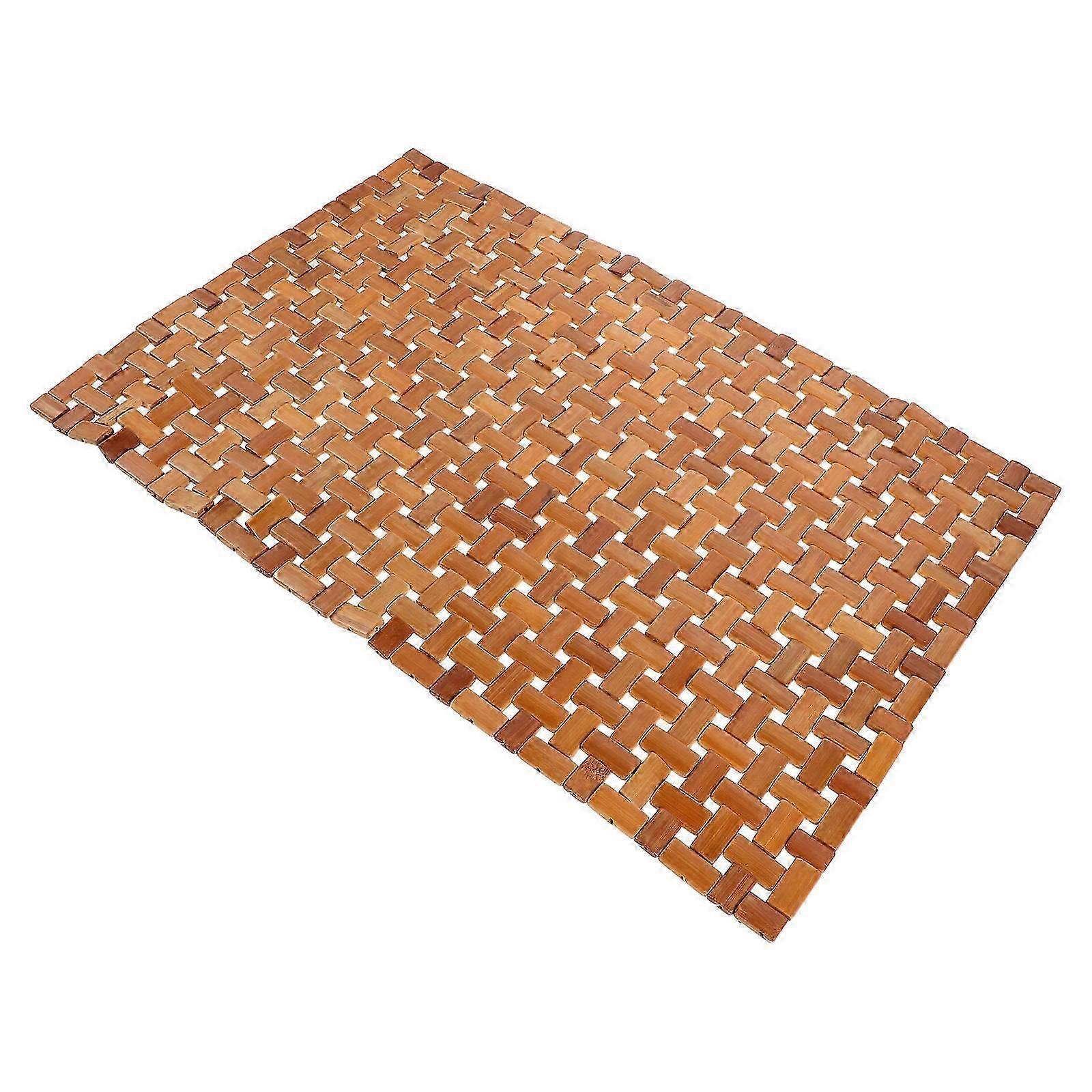 Bathroom Bamboo Mat Non Slip Foldable Floor Mat for Sauna Use