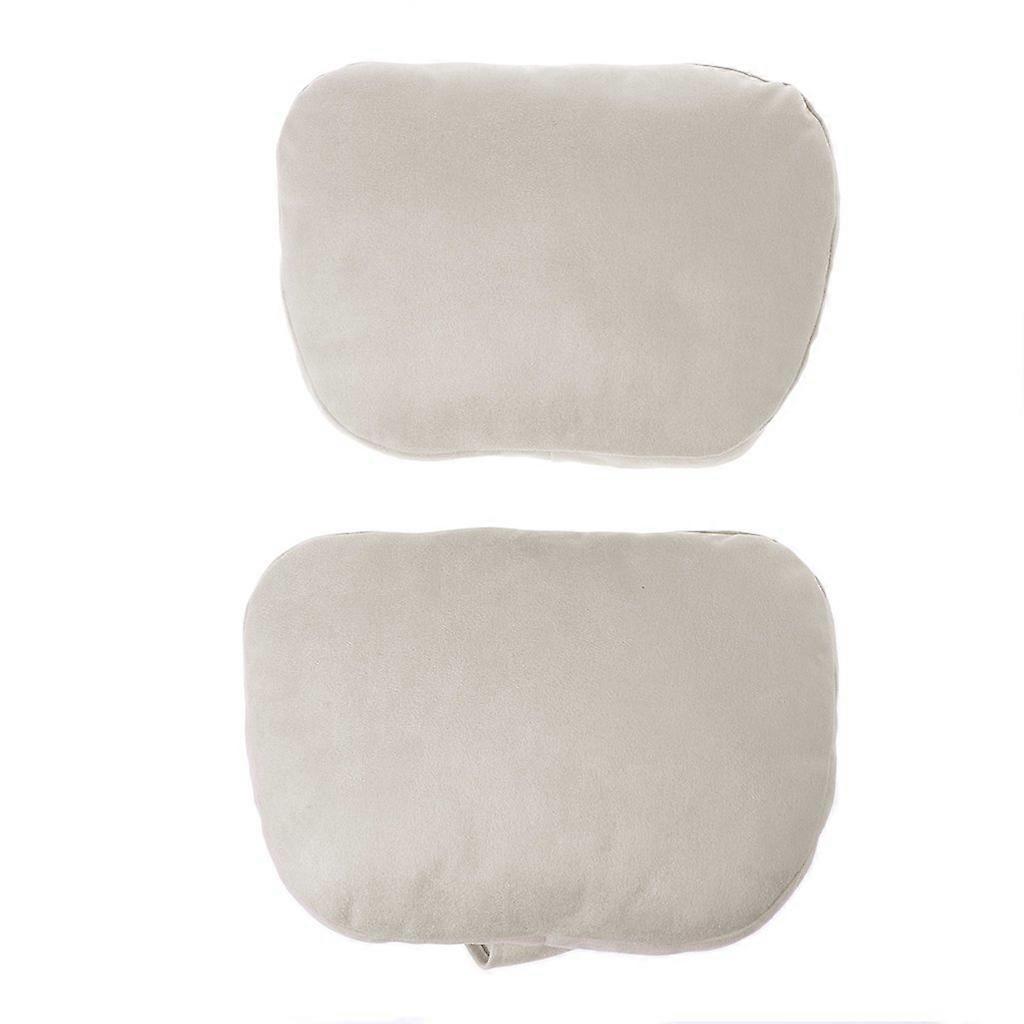 2 Pcs Soft Car Headrest Pillow Set with Ergonomic Neck Support, Universal Black Cushion