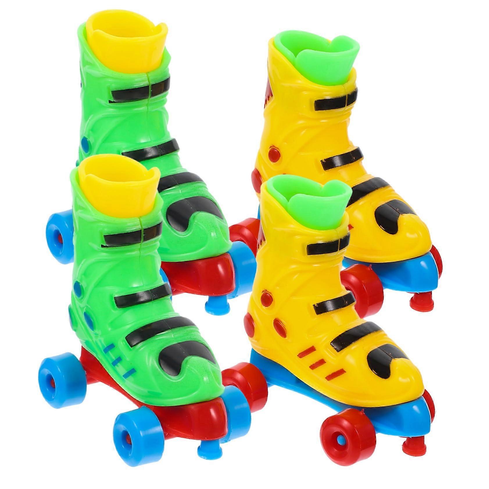 Finger Skateboard and Roller Skate Set for Tricks and Coordination Training with Realistic Action