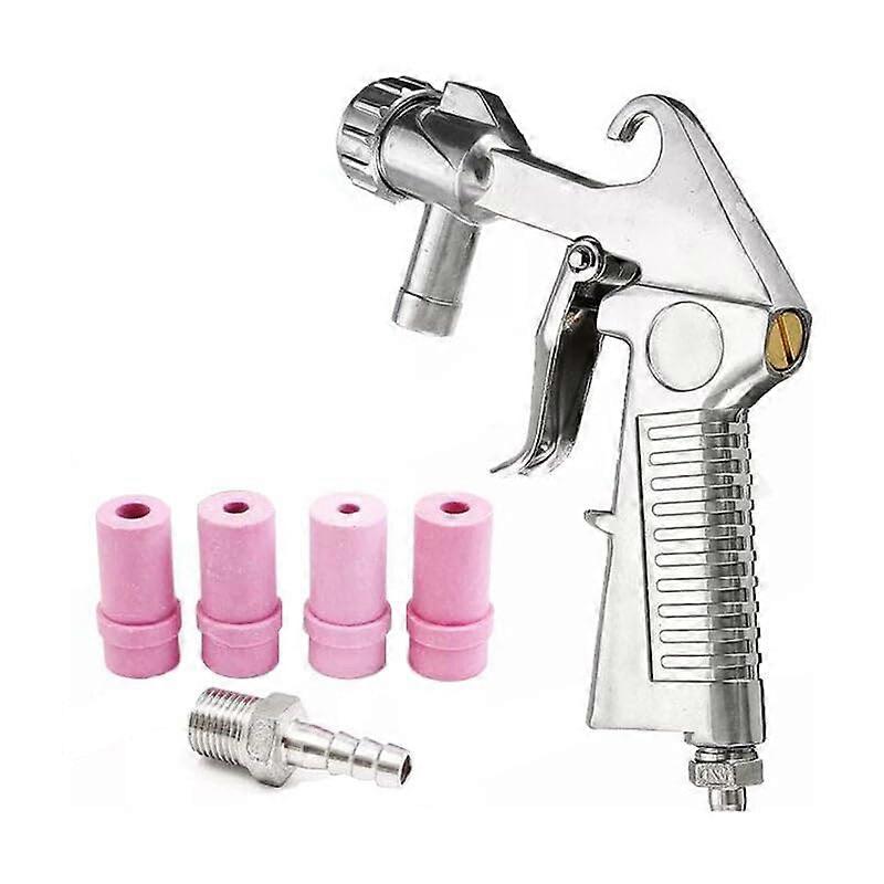 Sandblasting Gun with Ceramic Nozzle, Air Siphon Sandblaster Kit for Rust Removal and Surface Prep