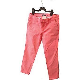 Tommy Hilfiger Damenhose – Bequeme Chino-Hose aus Baumwolle, strapazierfähiger, klassischer Schnitt – 97 % Baumwolle, 3 % Elastan, Rosa, Größe 34