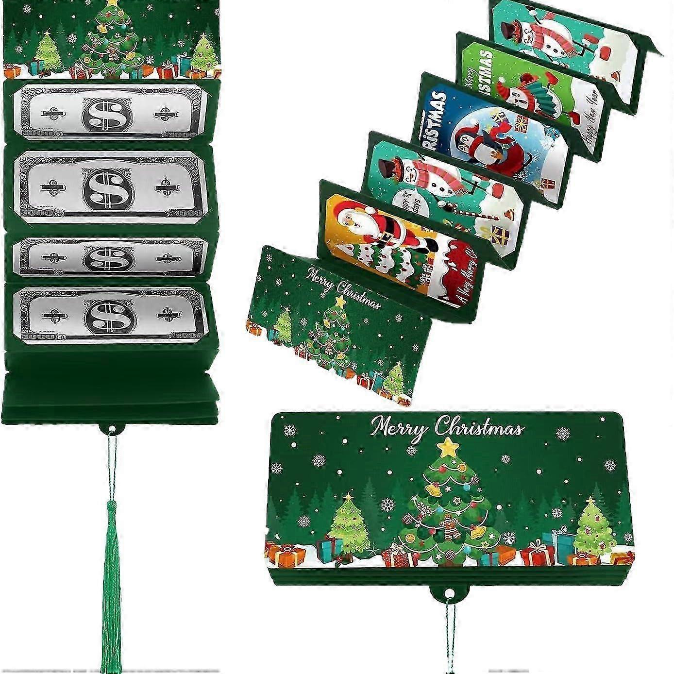 Weihnachtsgeldhalter oder Geschenkkartenhalter mit 10 Fächern, Überraschungs-Weihnachtsgeschenkkartenhalter, für Bargeld, Schecks oder Geschenkkarten