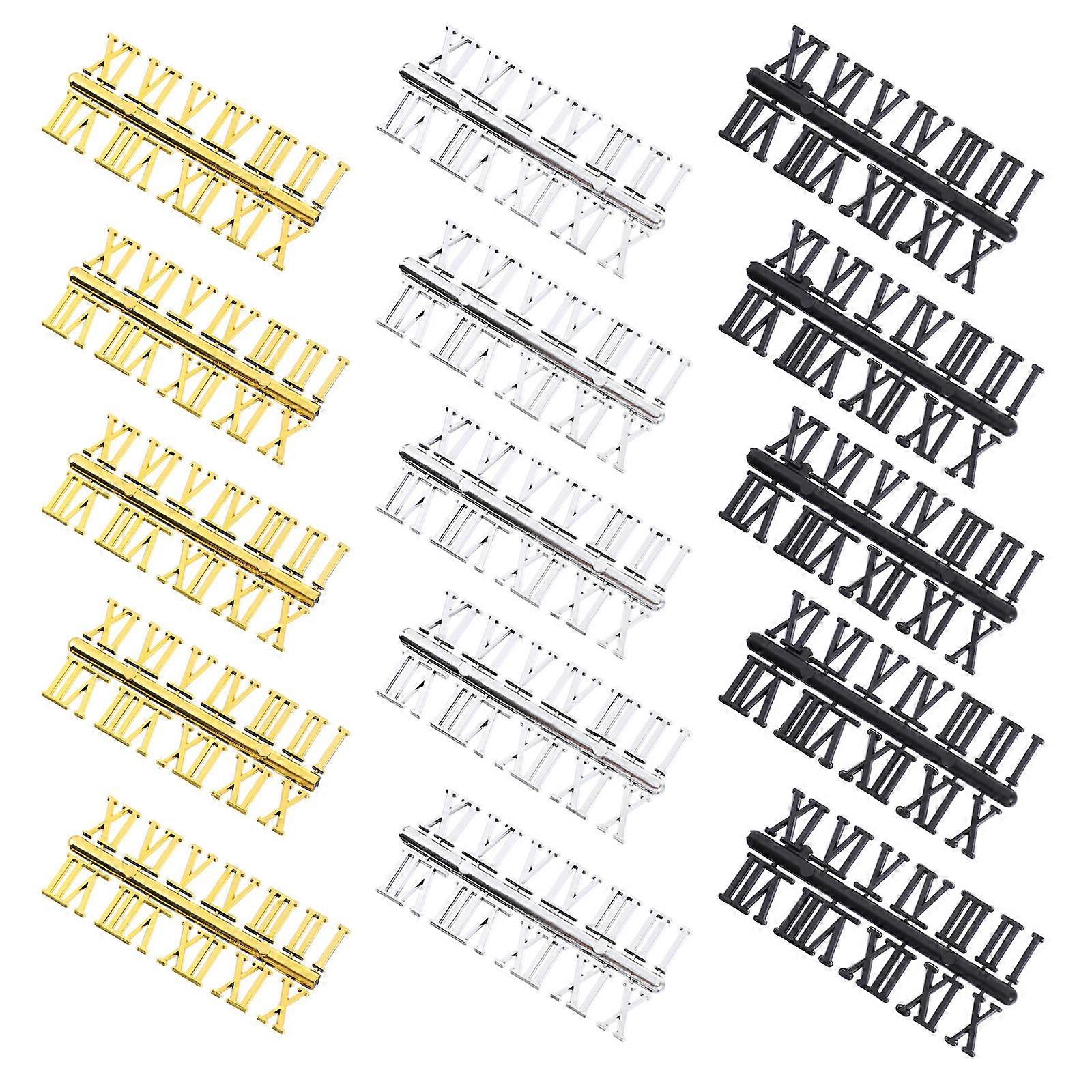 DIY Roman Numerals Clock Numerals Replacement for DIY 15Sets Assorted Color