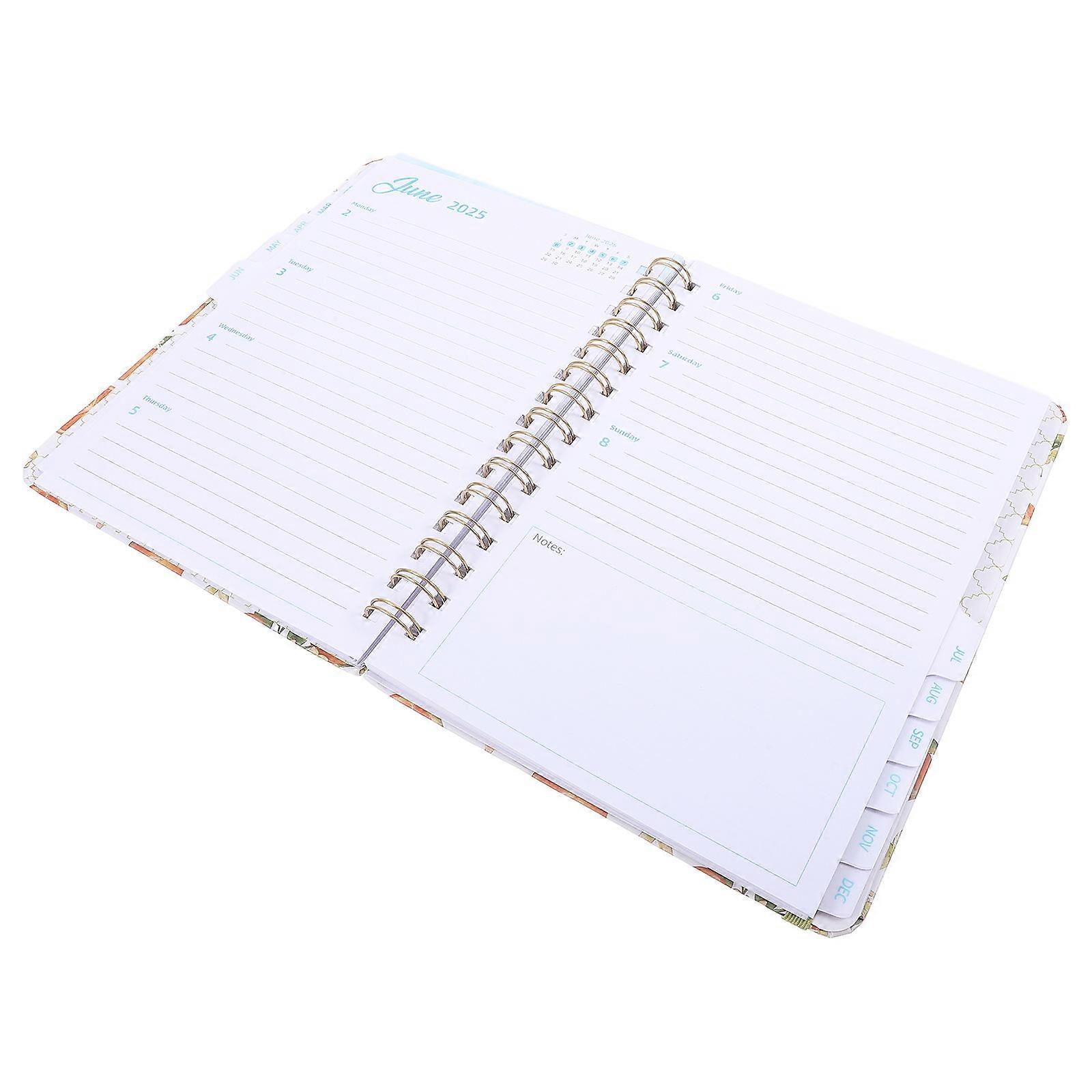 2025 Planner Academic Notebook for Writing with Daily Weekly Monthly Use