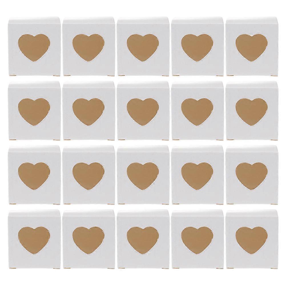 Paper Cupcake Box for Storage 20Pcs Heart Shaped Mini Candy Boxes