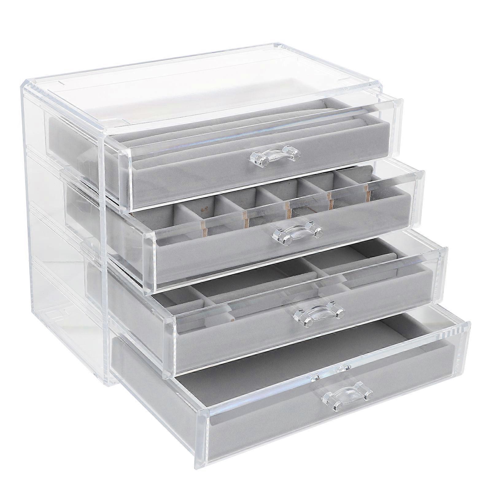 Cosmetic Storage Container Drawer Type for 1Pcs Durable Transparent Cosmetics Storage Box