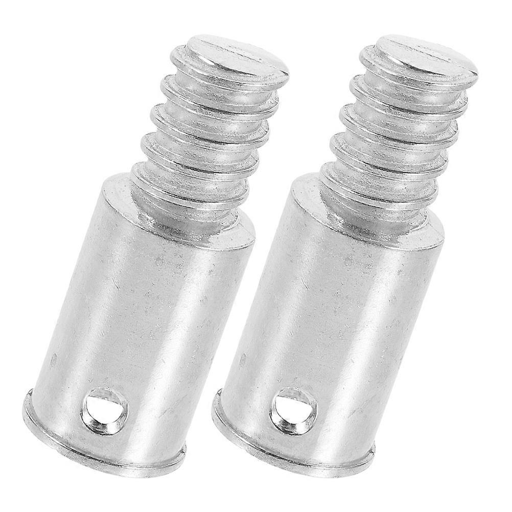 Stretch Rod Connector Metal Threaded Tip for Fixing 2Pcs Broom Handle Replacement Tips
