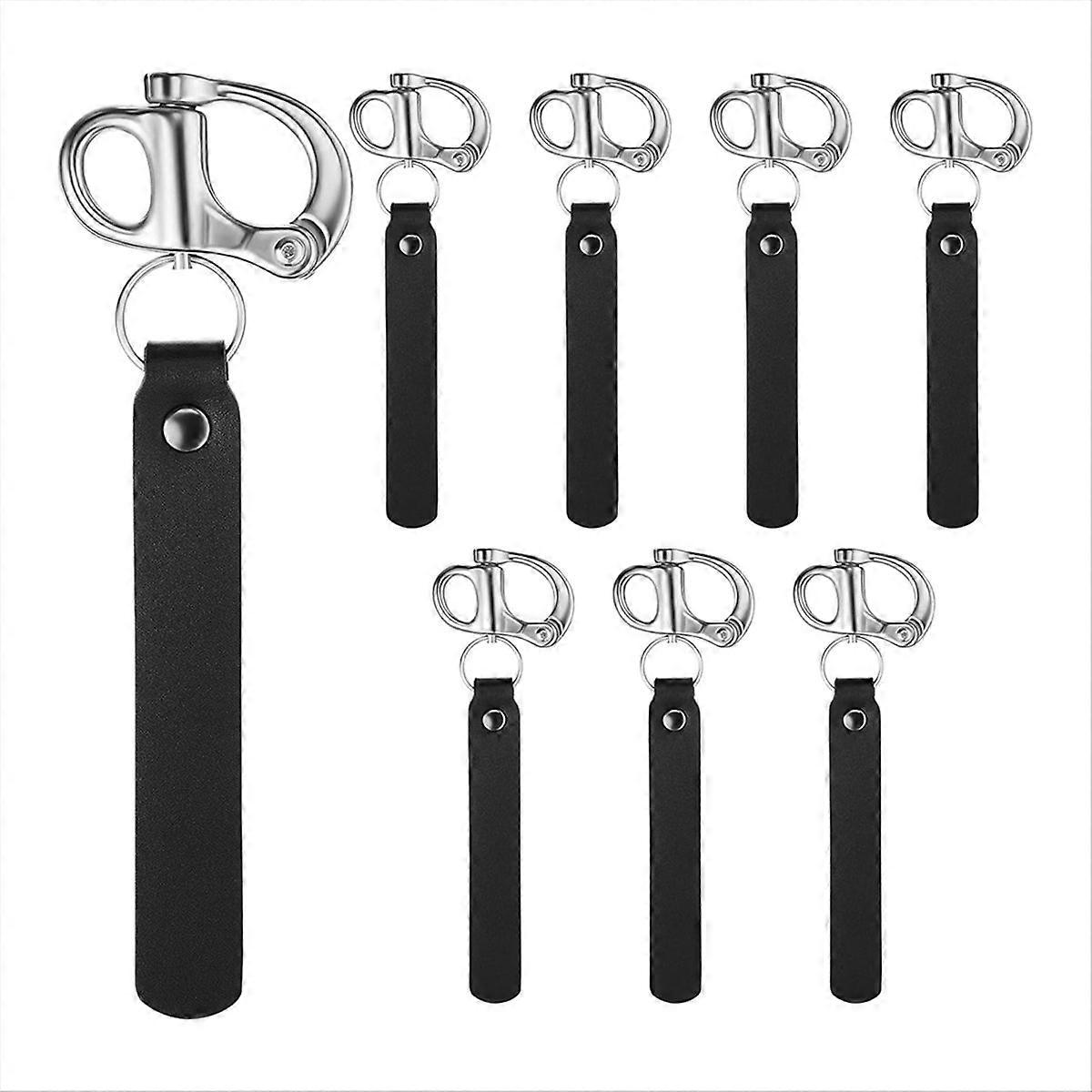 8 Pcs Quick Release Snap Shackle with PU Leather Handle
