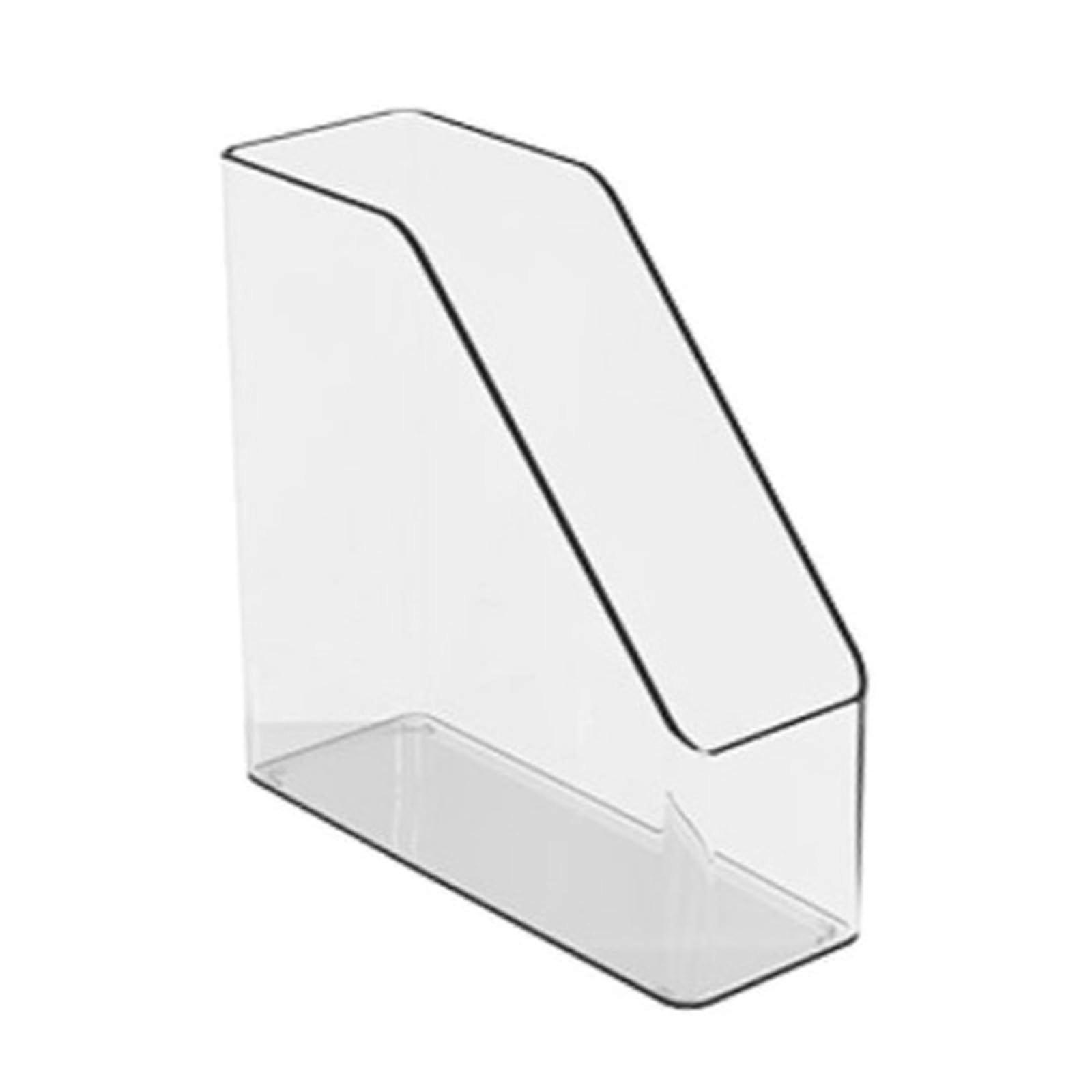Clear MultiSlot File Organizer Rack for Office Desk Documents Mail and Folder Storage