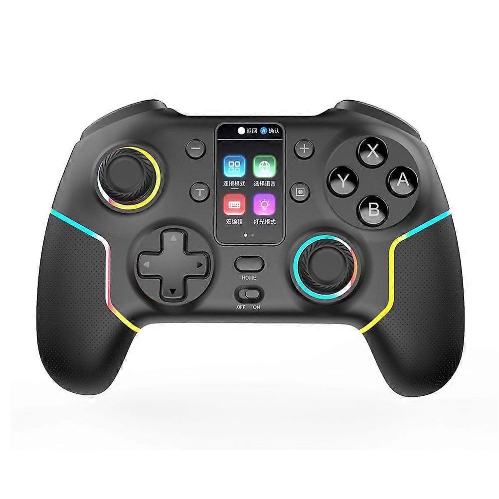 STK-7052 Bluetooth Wireless Game Controller with Screen for Switch Android IOS PC Six-Axis Vibration RGB Lighting A