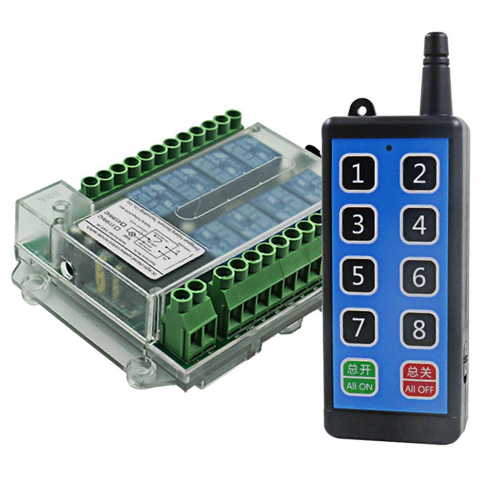 4X 8 Channel Wireless Rf Remote Control Switch DC 9-72V Remote Control Wireless Remote Motor Control Switch