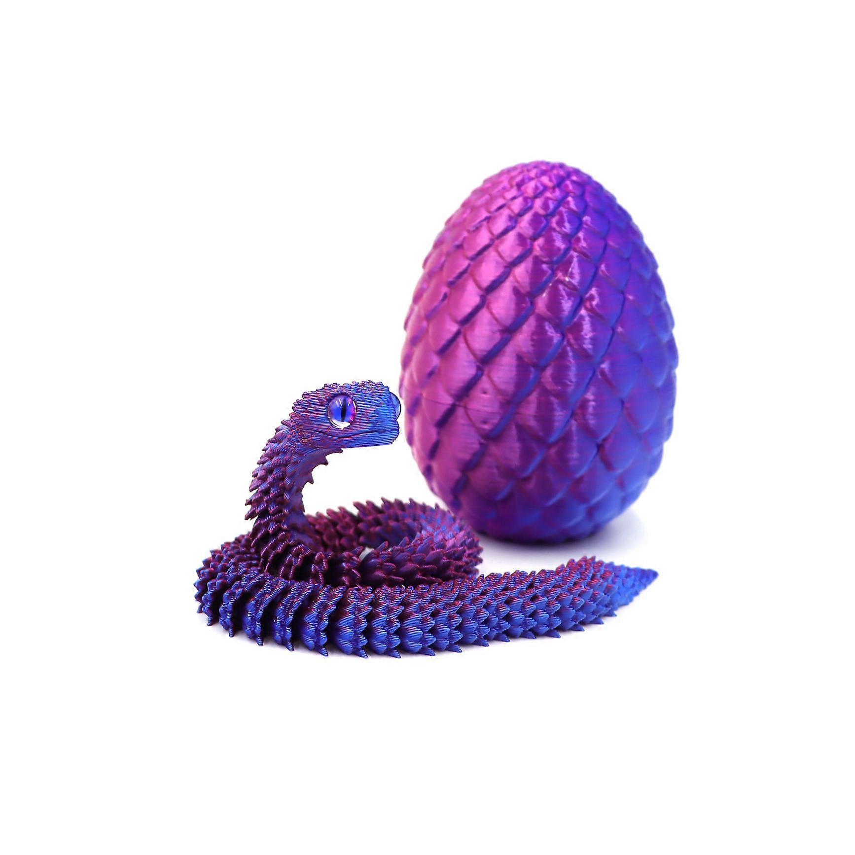 3D Printed Articulated Snake and Egg Set