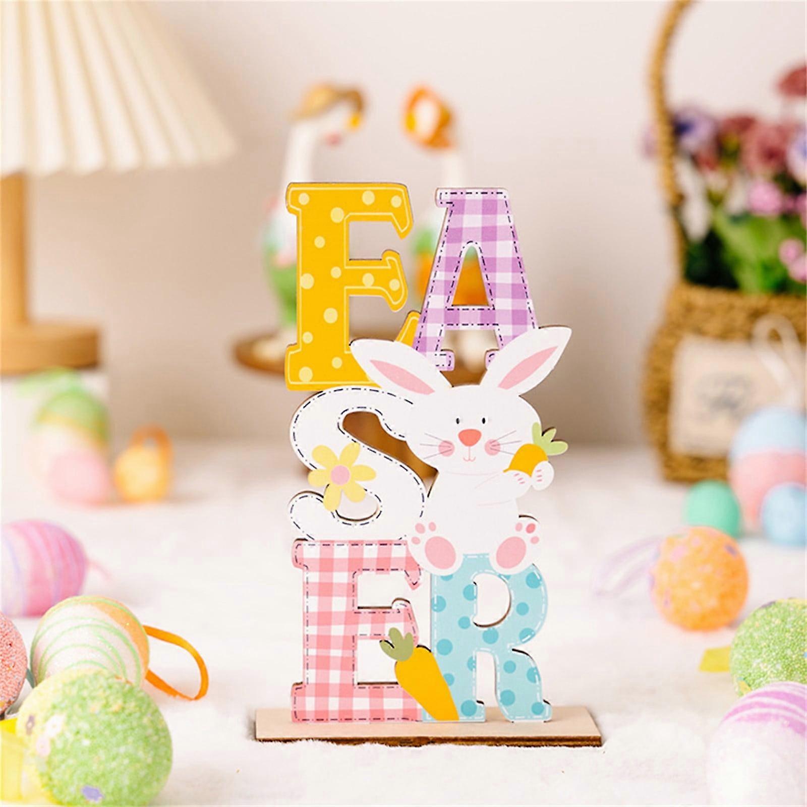 Easter Decorations Easter Wood Printing Decorations Easter Atmosphere Layout