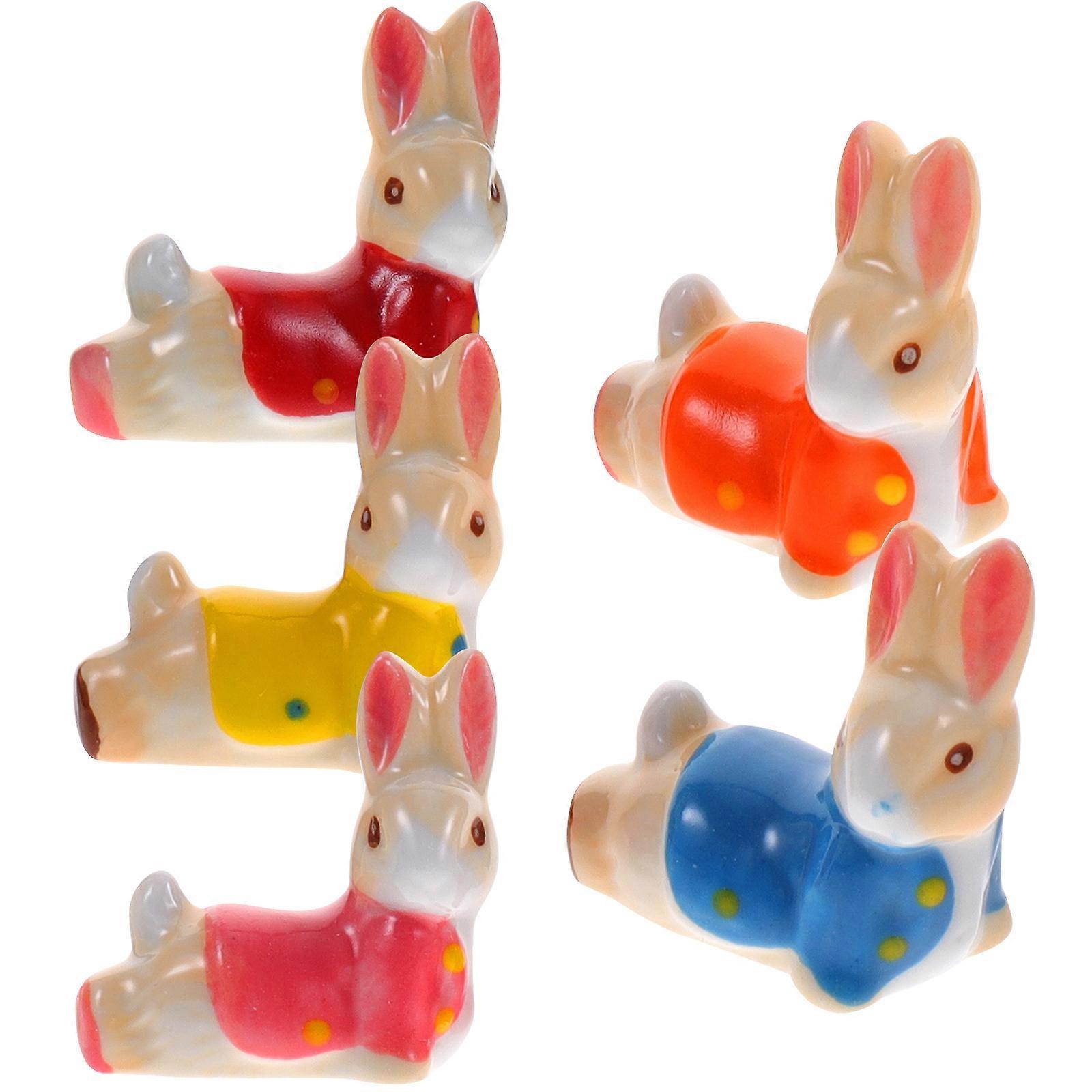 Animal Shape Ceramic Chopstick Rest for Tableware 20Pcs Assorted