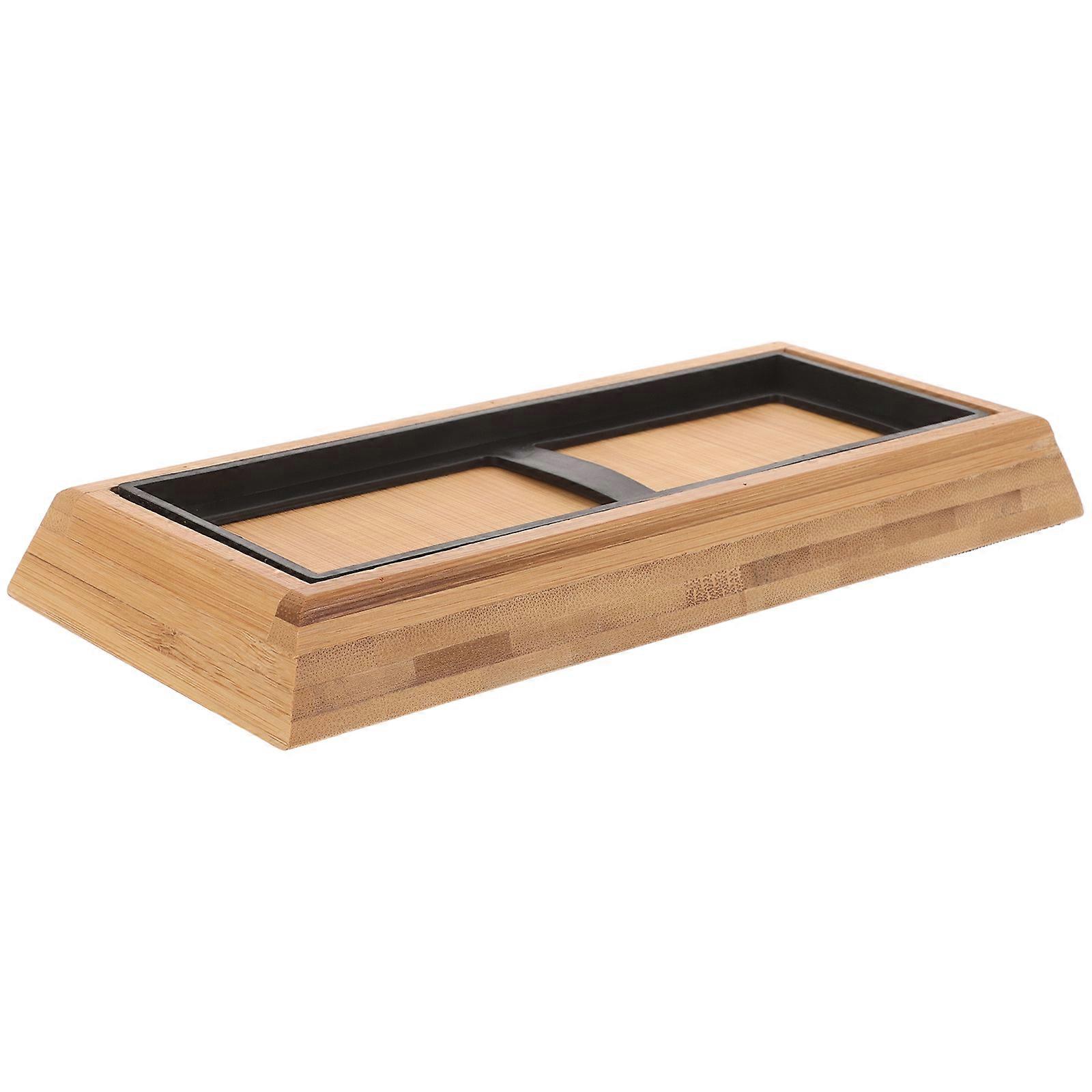 1 Set Sharpening Stone Holder Bamboo Whetstone Base Sharpening Stone Accessory
