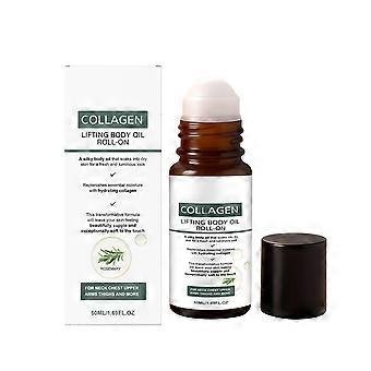 Collagen Lifting Körperöl Roll-On Feuchtigkeitsspendende Anti-Aging-Pflege mit Rosmarin, nicht fettende Formel für Hals, Dekolleté, Arme und Oberschenkel, glättet Falten