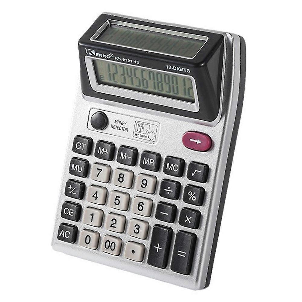 Dual Screen 12 Digits Calculator Multifunctional Battery Powered Mechanical Calculator Efficient Calculation