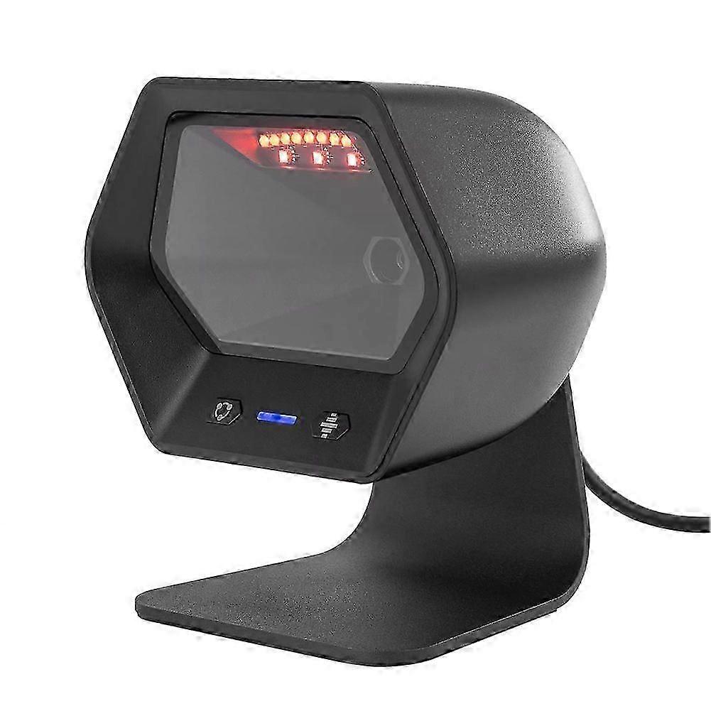 Desktop 2D QR Barcode Scanner, High Scan Performance Supermarket Scanner Code Cashier Scanning Reader