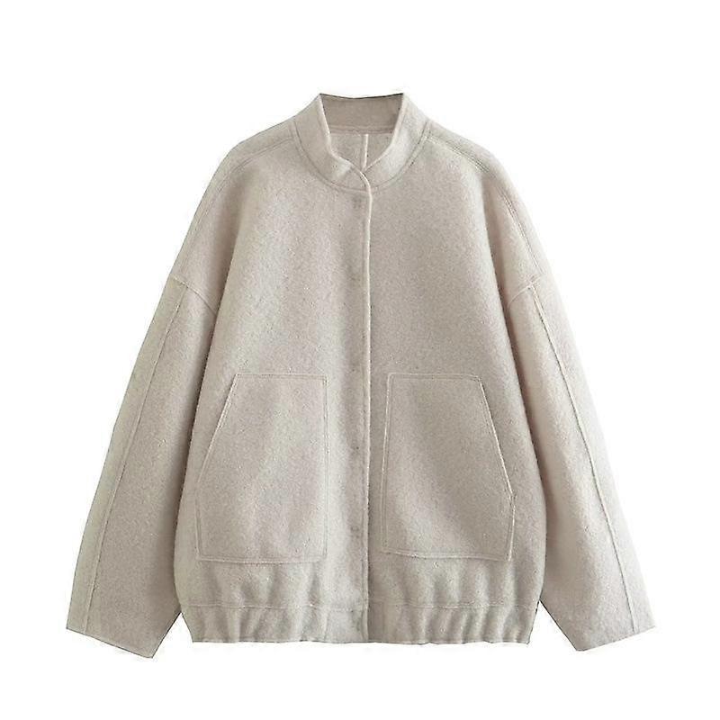 Solid Color Casual Pocket Coat Fall Women's Temperament Jacket
