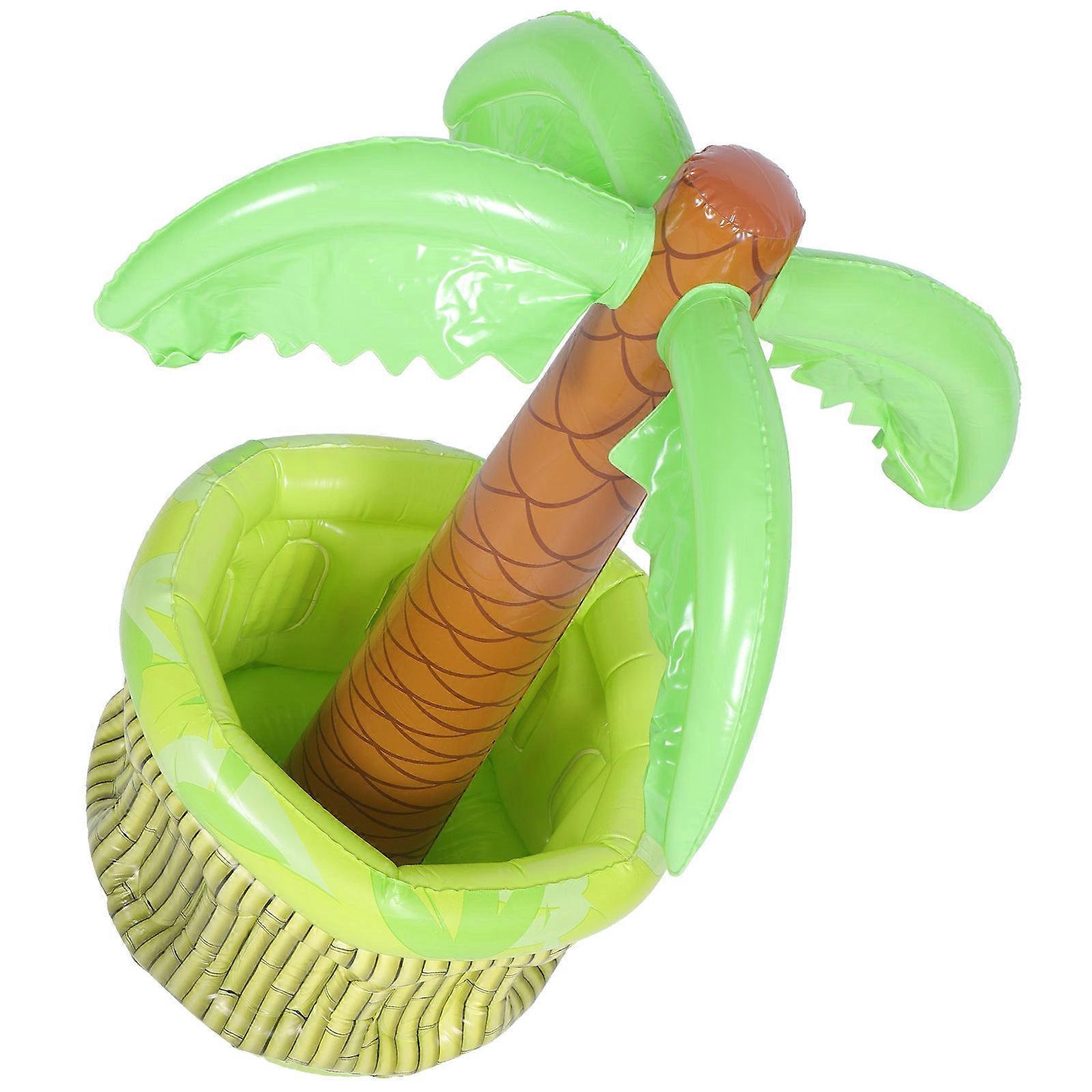 PVC Coconut-Tree Inflatable Ice Bucket for Beach and Summer Fun