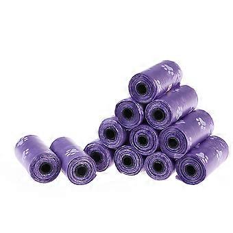 24 Rolls Purple Pet Dog Poop Bags Cat Waste Pick Up Clean Garbage Bags Pets Dog Outdoor Waste Poop Bags