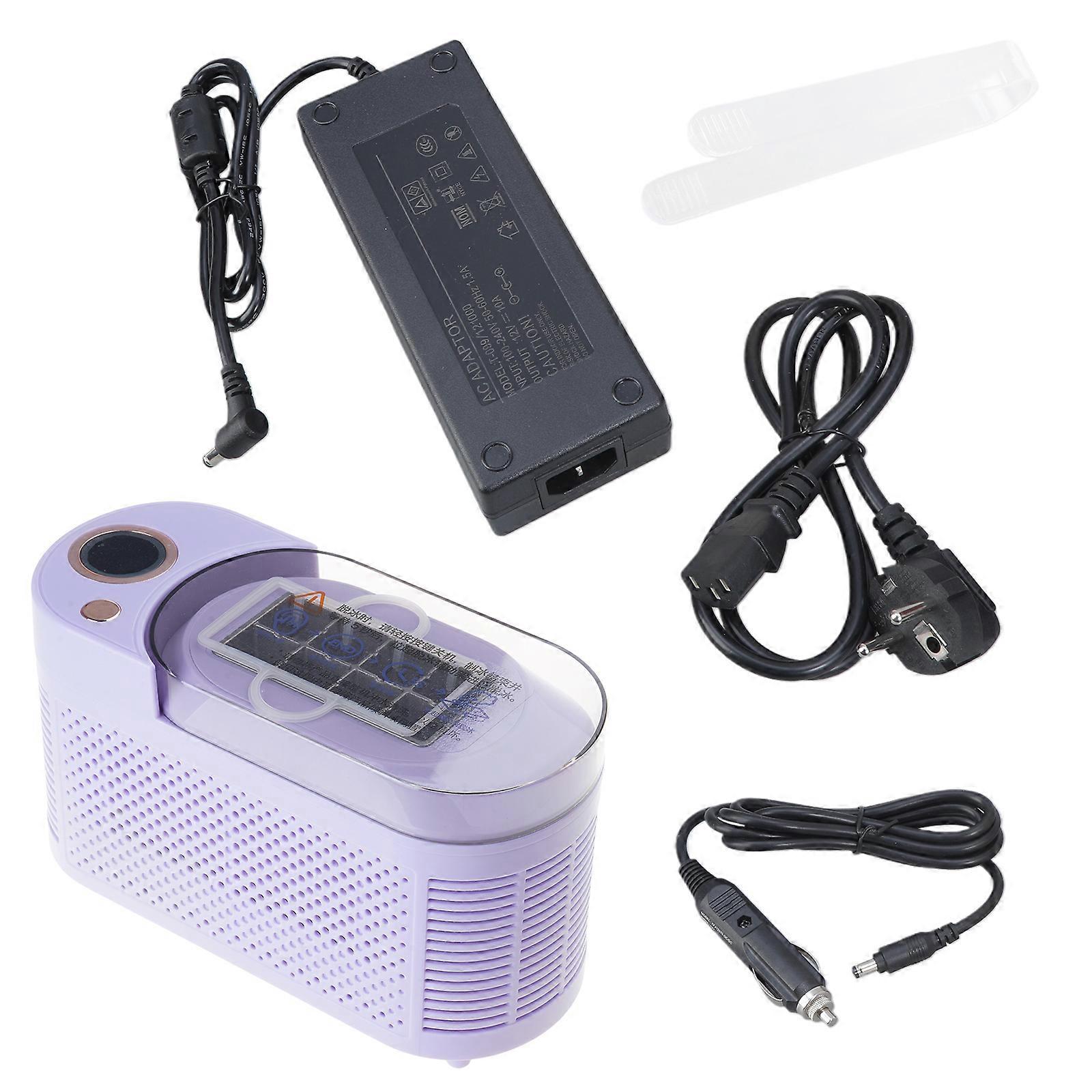 Quick Ice Making Solution Portable Ice Maker 12V Small Ice Cubes Maker Plastic Texture Ice Making Machine for Ice Making  Purple