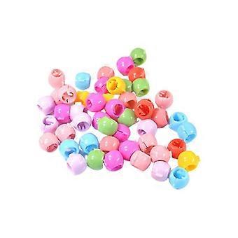 50pcs Candy-colored Round Buckle Hair Clips Mini Hairpin Accessories For Girls Children Teens (random Color)