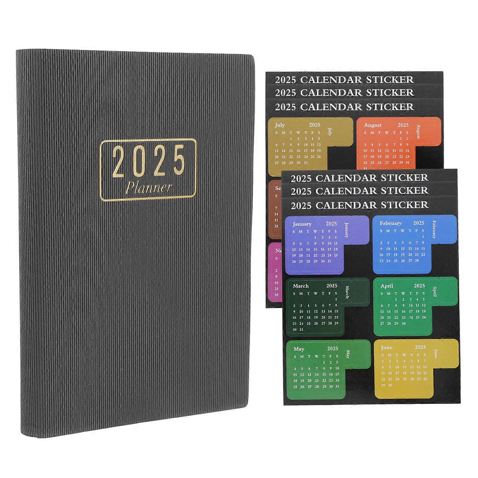 Grey Daily Use Notebook Multi-Function Planner Book for Writing 1Set