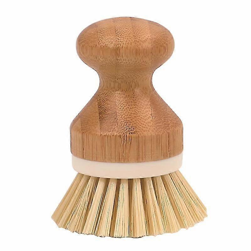 Bubble Up Ceramic Soap Dispenser & Bamboo Handle Dish Brush  Replaceable Kitchen Dish Scrubber with