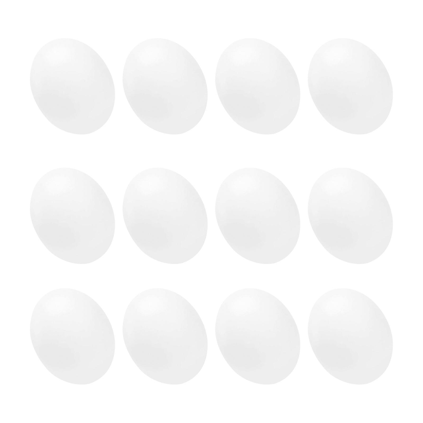 12Pcs Delicate Simulated Eggs Multi-function Plastic Eggs Household Egg Props Bird Accessory