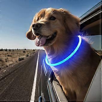 LED-halsband, USB oplaadbare oplichtende hondenhalsbanden, Glow Safety Basic hondenhalsbanden voor nachtwandelingen, waterdichte halsband voor kleine middelgrote grote honden
