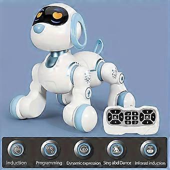Smart Robot Dog Toy with Infrared Remote, Interactive RC Pet with Programmable Stunts, Music & Dance, USB Rechargeable High-Tech Electronic Toy for Ki