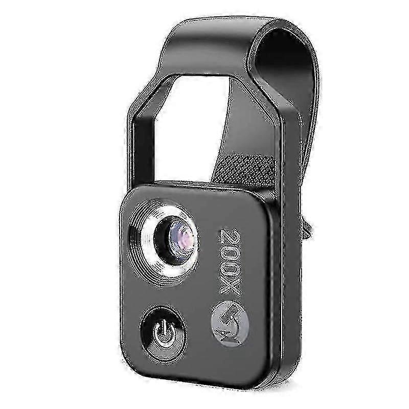 200X Cell Phone Accessory Mini Microscope with Lens, Portable Digital Microscope with LED Light