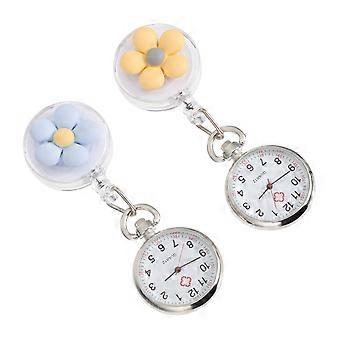 2 Pcs Infirmière Étudiant Badge Médecin Montre De Poche Métal Montre De Poche Clip-Montre Clip Montre Infirmières