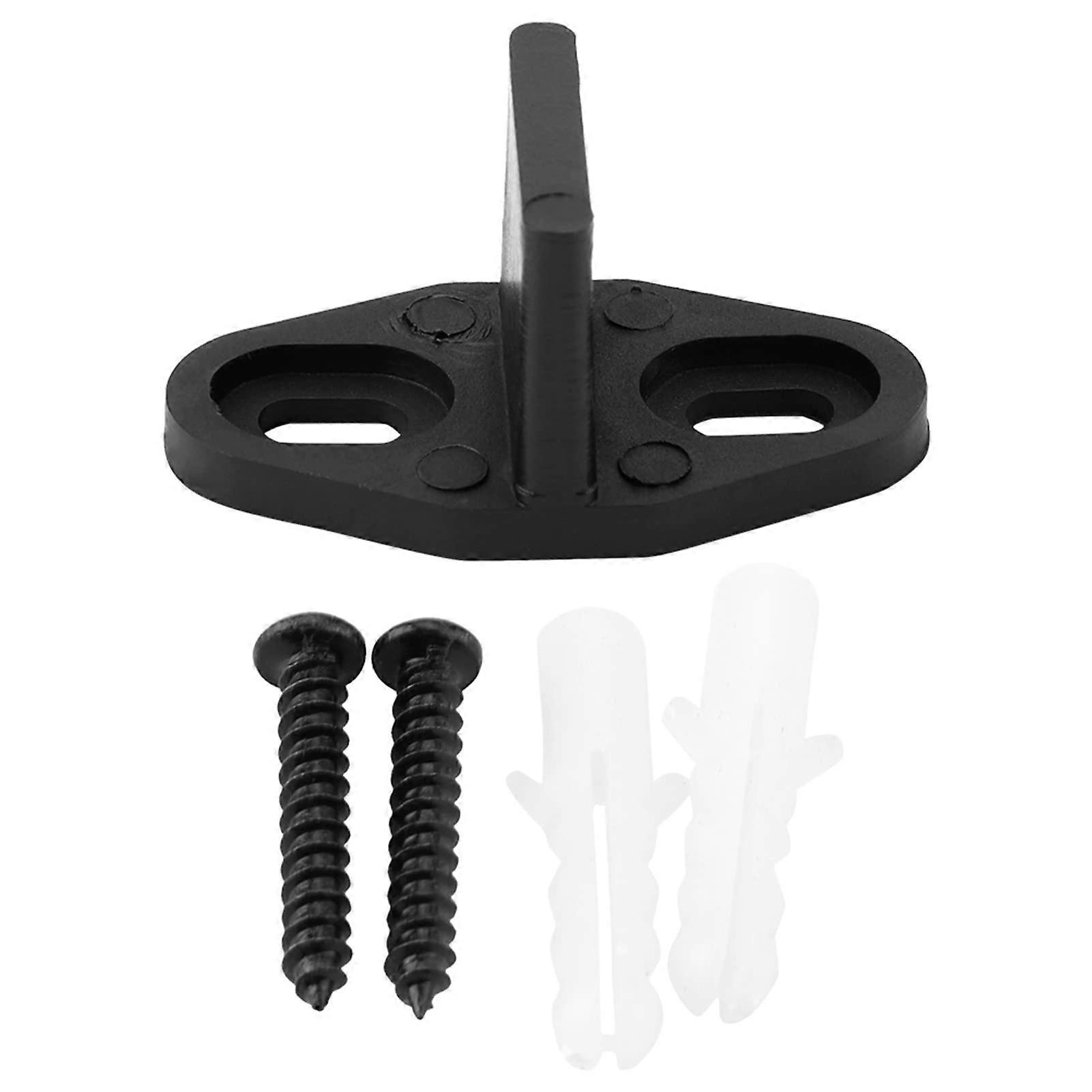 Sliding Barn Door Floor Guide Black AntiSwing Stability Adjustable Roller Stop Durable Pom Material