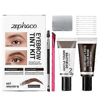 De Zephoco Dark Brown Eyebrow Dyeing Set kan een driedimensionale en natuurlijke wenkbrauwvorm creëren, is vlekbestendig en waterbestendig.
