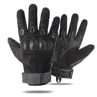 Men's Full Finger Cycling Gloves, Breathable Anti-Slip Outdoor Bike Gloves with Microfiber and PU Palm