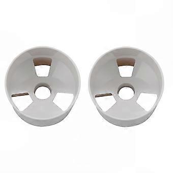 Golf Training Hole Cup, 2pcs 2.7cm Aperture, Three Holes, White Plastic Outdoor Flagpole Practice Cup