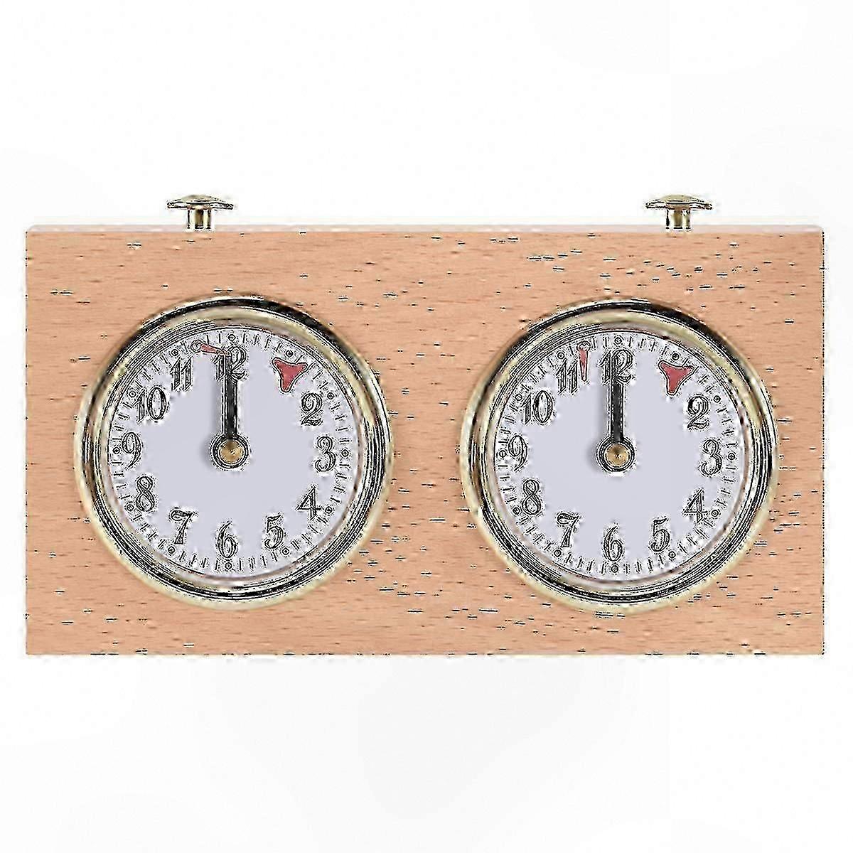 Digital Chess Clock, Professional Portable Count Up/Down Timer with Wooden Case