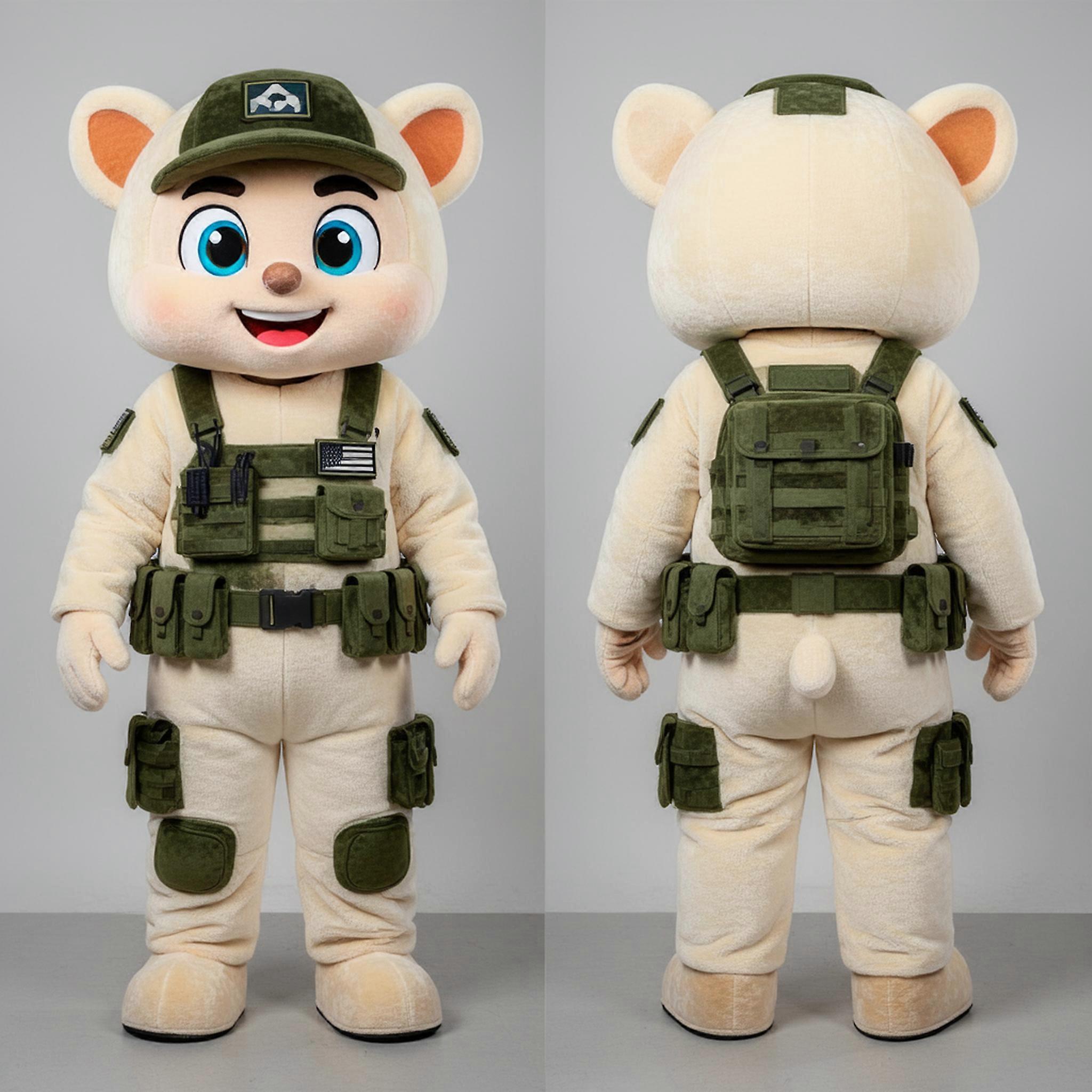 MASTICOT Cream Colored Brave Commando Mascot