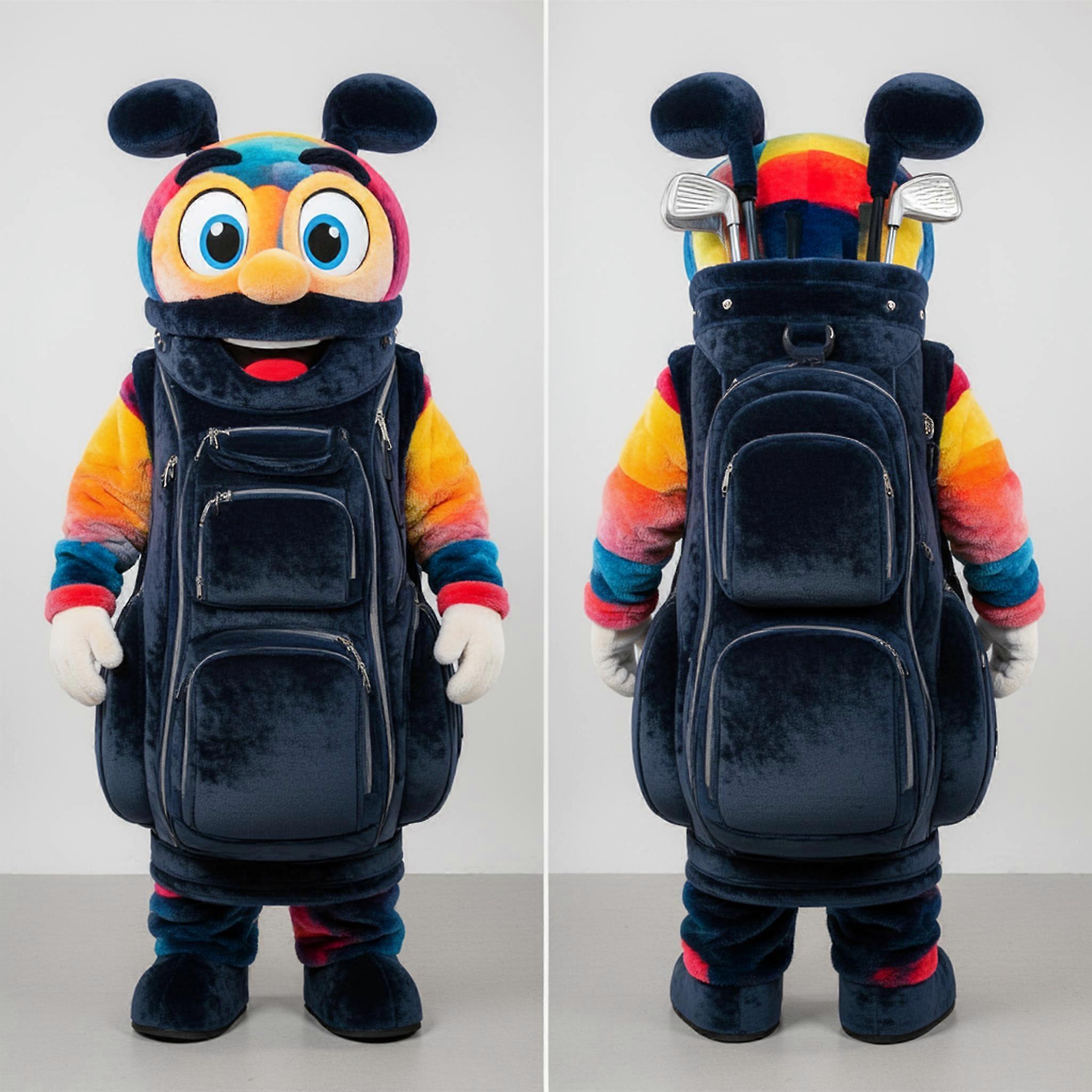 MASTICOT Navy Rounded Golf Bag Mascot