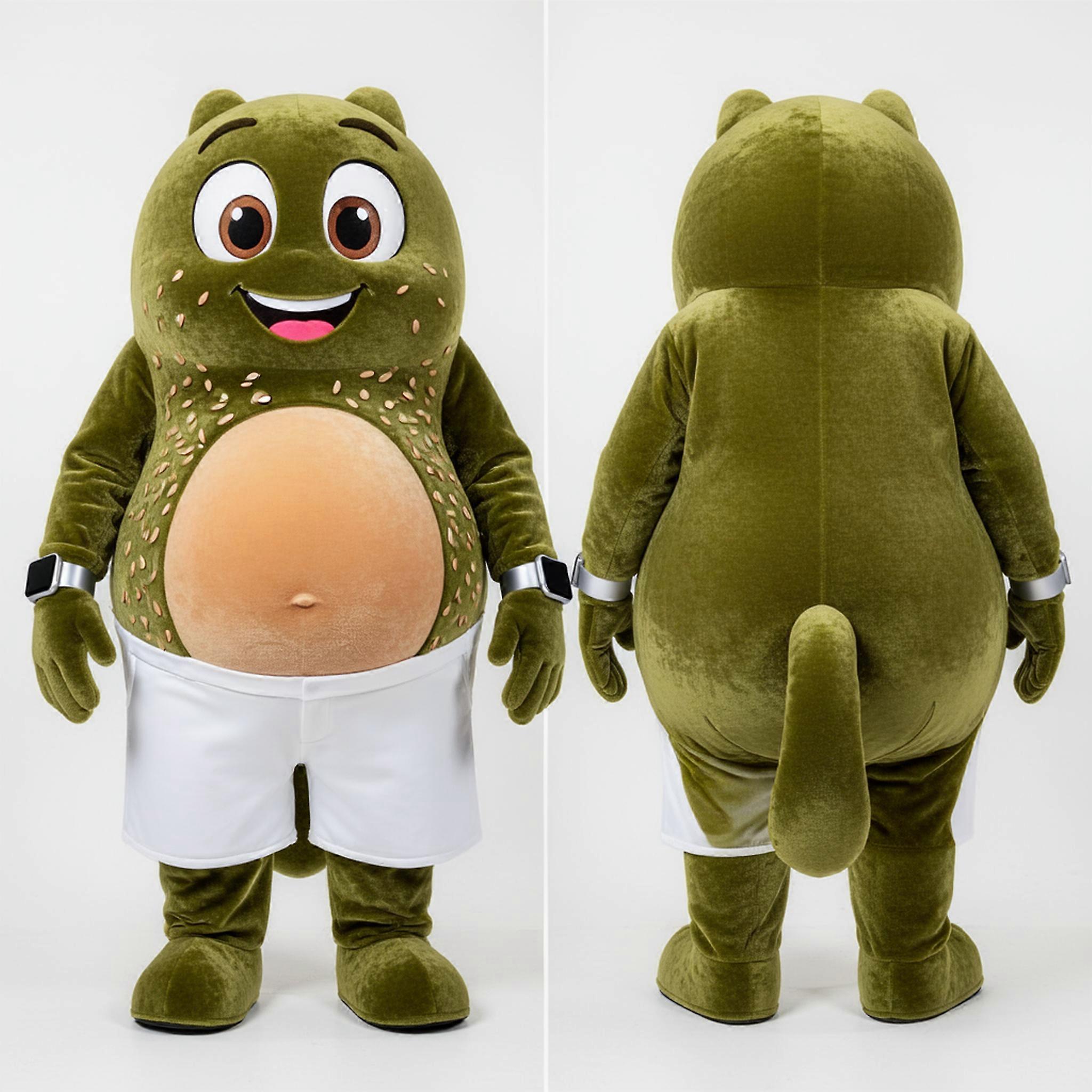 MASTICOT Olive Green Broad Bellied Candy Mascot