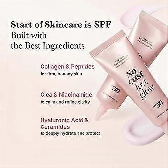 Collagen Face Sunscreen SPF 50, No White Cast, Lightweight Non-Greasy Broad-Spectrum UV Protection for Face & Body